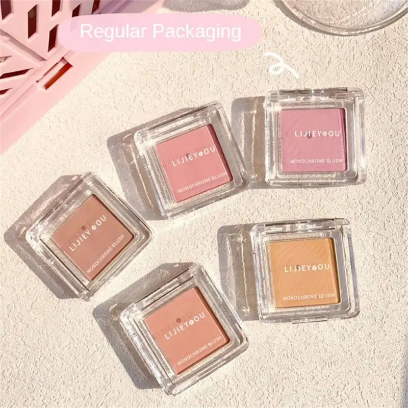 Monochrome Face Blusher Natural Matte Contouring Blush Waterproof Lasting Cheek Tint Brighten Face Rouge Powder Female Cosmetics