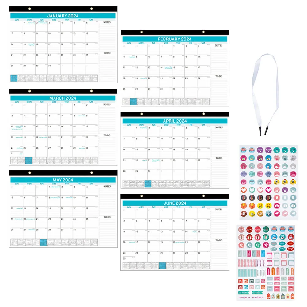 1 مجموعة الأسرة جدار التقويم 2024-2025 موعد الاستخدام اليومي مكتب المنزل معلقة صغيرة خفيفة الوزن سجل الأحداث الجدول الزمني