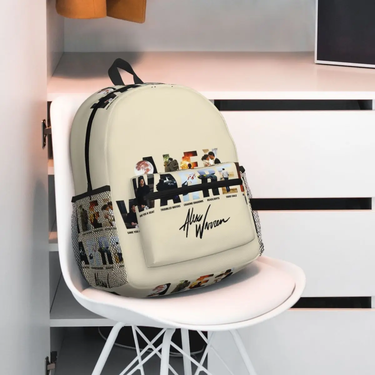 Singer Alex Warren Album Poster Graphic Backpack Daypack Large Capacity Kids BookBag School Bag Shoulder Bags for Men Women