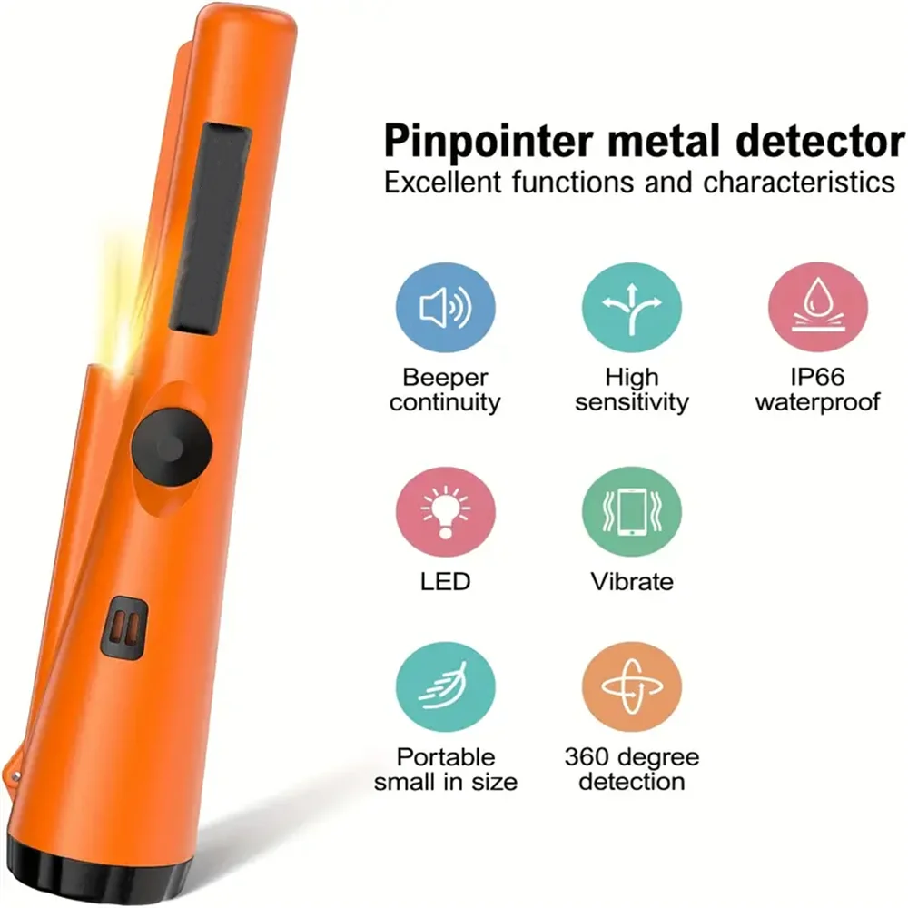 Metal Detector Pinpointer impermeabile palmare Pin Pointer bacchetta Golden Treasure Hunting unearting Tool accessori