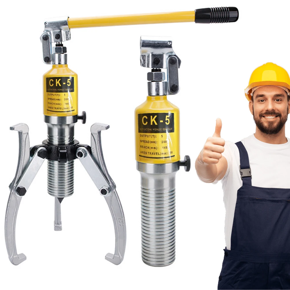 

5 Ton Hydraulic Gear Puller 3-Jaw Capacity Hydraulic Puller Separator Tool for Pulling Hubs Flanges Gears Bearings