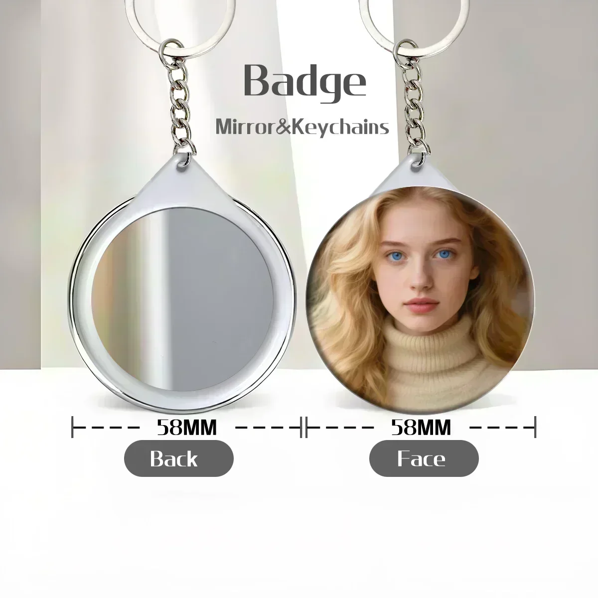 Personaggi dei cartoni animati Stile carino Anime giapponesi Flash Badge Card Portachiavi souvenir Specchio per trucco Magnete per frigorifero Accessori ACG