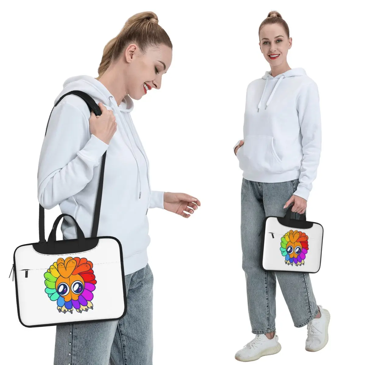Funny Yarnaby Plush Critters Crossbody Laptop Bag Case Computer Bag 13 14 15.6 Inch Notebook Pouch for Macbook Pro Lenovo
