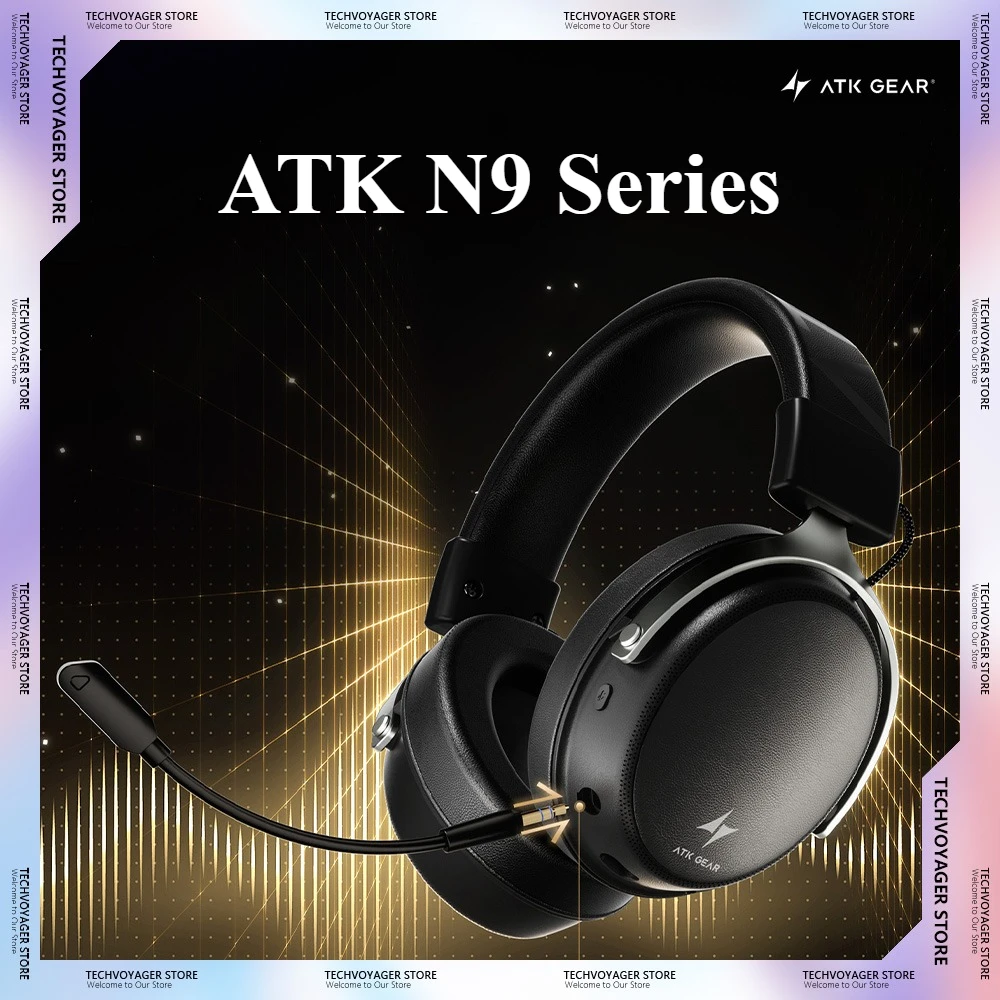 ATK N9 Series Gaming Headphones 2.4g Wireless Bluetooth HIFI USB Diaphragm Unit Gaming Monitor Headset PC E-Sports Accessories