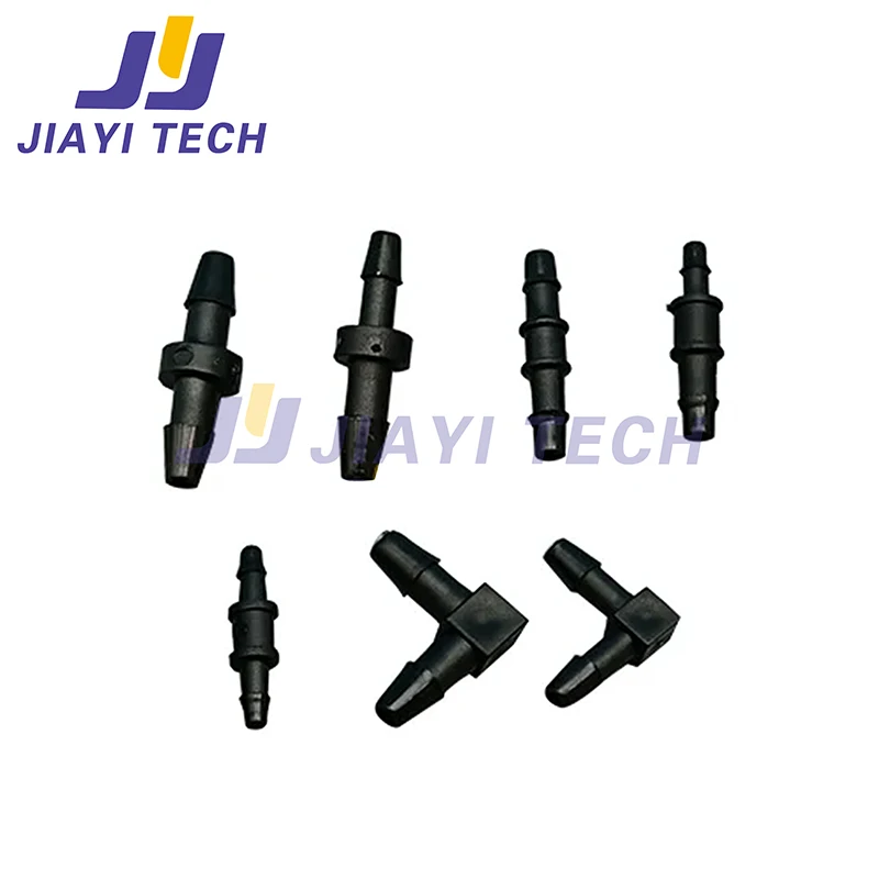 10pcs/Pack Ink Tube Connector Straight/L Shape Eco Solvent UV Hose Joint Tube Connecting Pipe For Epson XP600/DX5/DX7 Printer