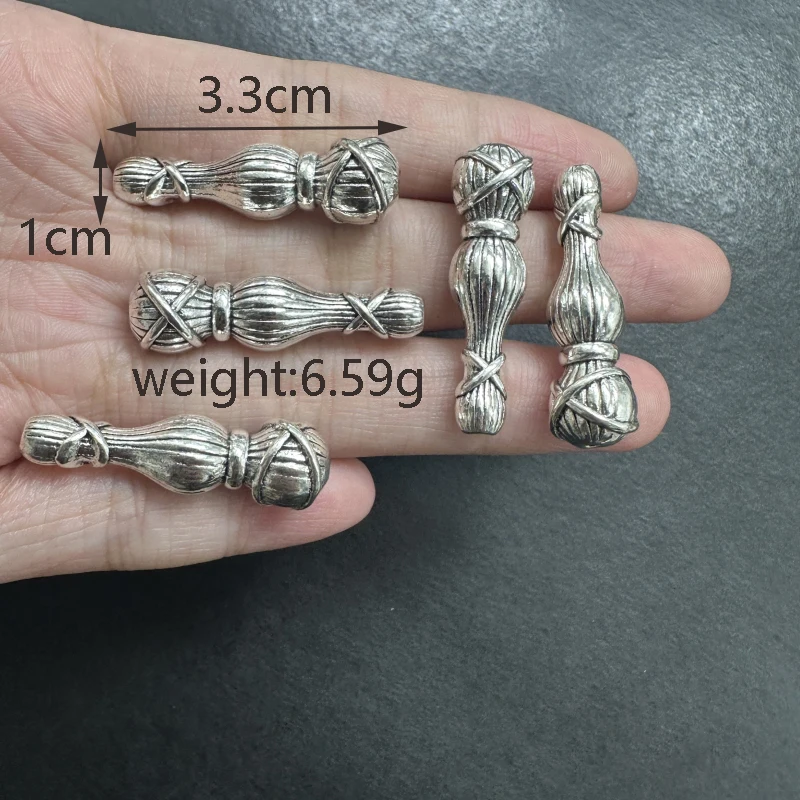 10pcs 9 Different Styles Engraving Printing Of Gourd Connectors Wholesale Gaskets DIY Handmade Prayer Bead Tassel Accessories