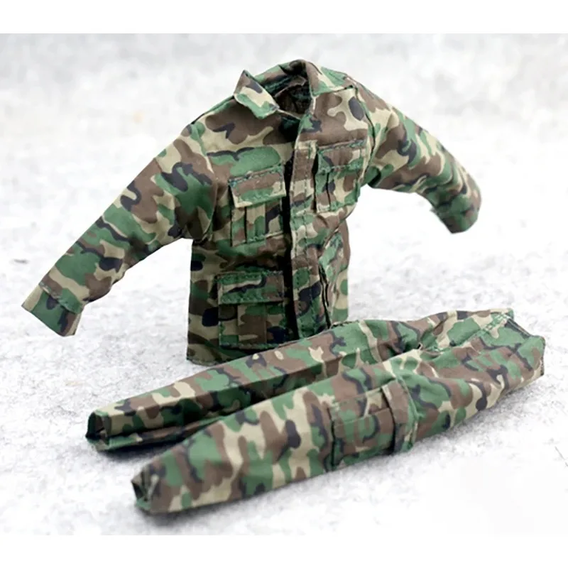 1/6 Scale US Army Jungle Camouflage Combat Uniform Coat Pants Set Clothes Model for 12'' Action Figures Body Gift