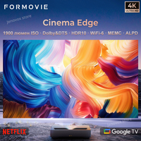 Formovie Cinema Edge Laser Ultra Short Throw Projector 4K UST with Google TV and Netflix, 2100 ISO Lumens DLP Smart Home Theater