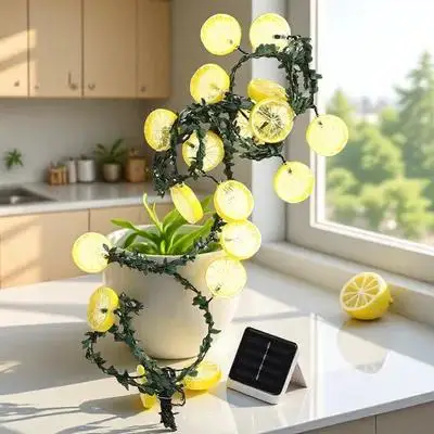 

Solar Rose Light Greenery Simulated Lemon LED Lamp Outdoor Yard Imitated Vine