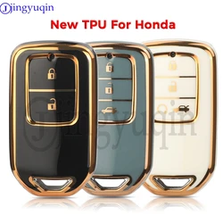 jingyuqin 2/3/4 BTN New TPU Car Key Case For Honda CRV CR-V Fit Civic Accord HR-V HRV City Odyssey XR-V Protected Keyless Fob