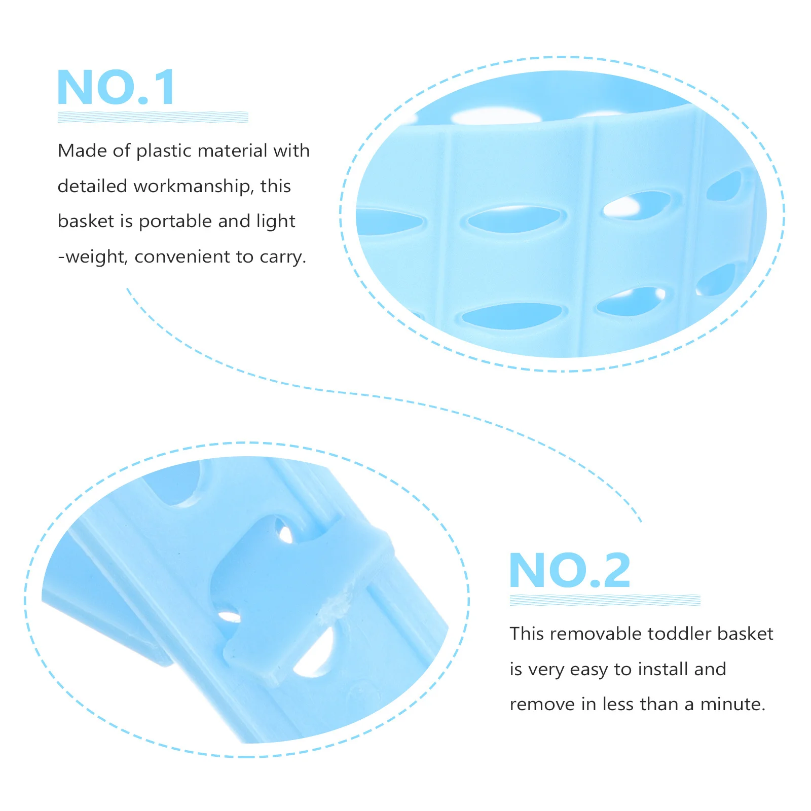 

Bicycle Basket Cycling Bike for Storage Container Front Handlebar Plastic