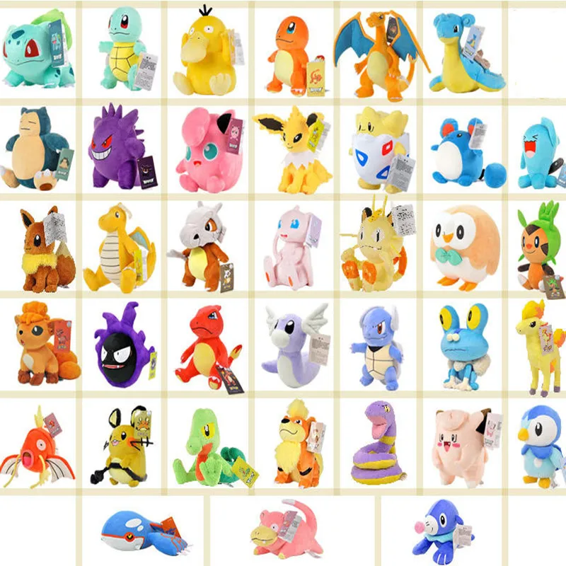 جديد بوكيمون الأصلي بيكاتشو ميو ميوث بلاستويز تشارماندر هانتر سيدوك أنيمي الشكل أفخم محشوة دمية هدايا عيد ميلاد الاطفال