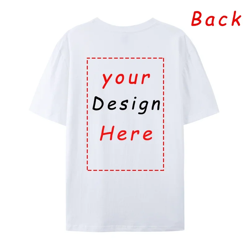 Diy Your Picture Tshirts Men Women Back Tops T Shirt Custom New Arrival Cotton Print Fashion Best Gift T-shirts