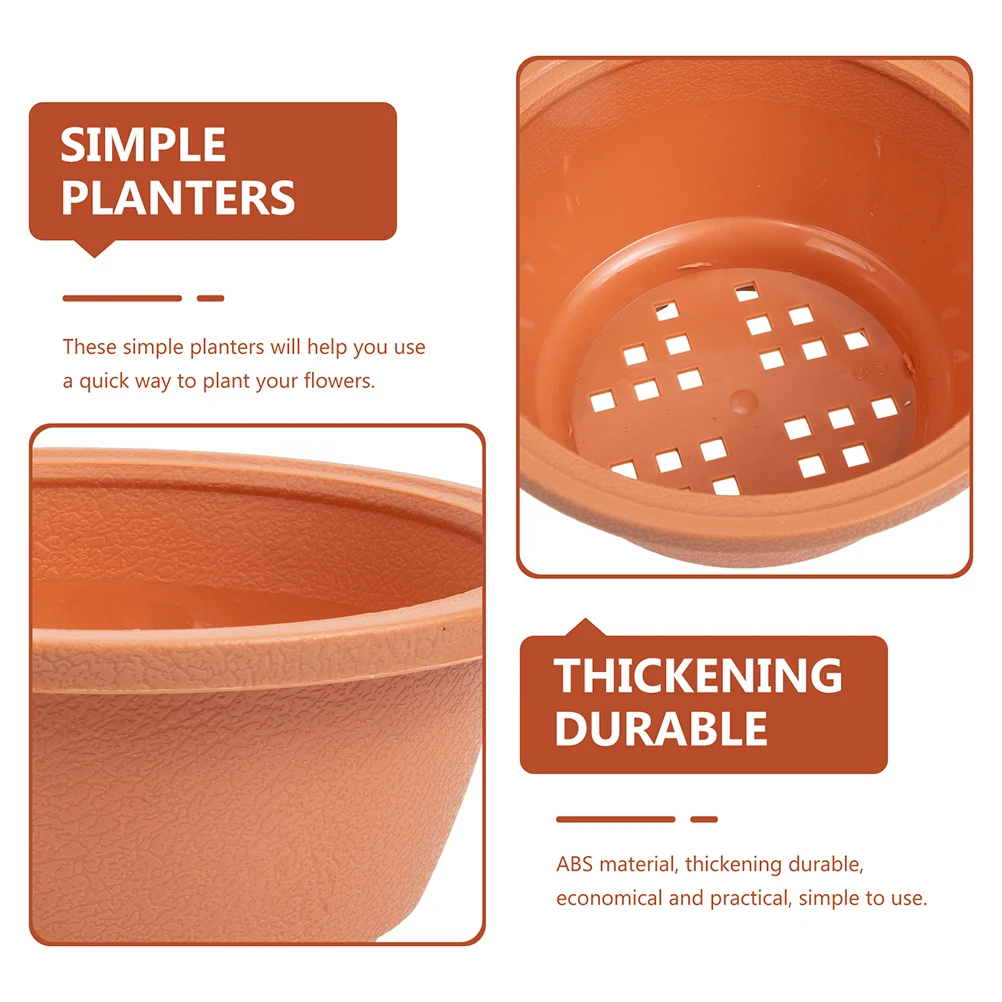 

8 Pcs Planter Pot Plastic Lightweight Durable Flowerpot Succulent Plant Container Gardening Nursery Pots