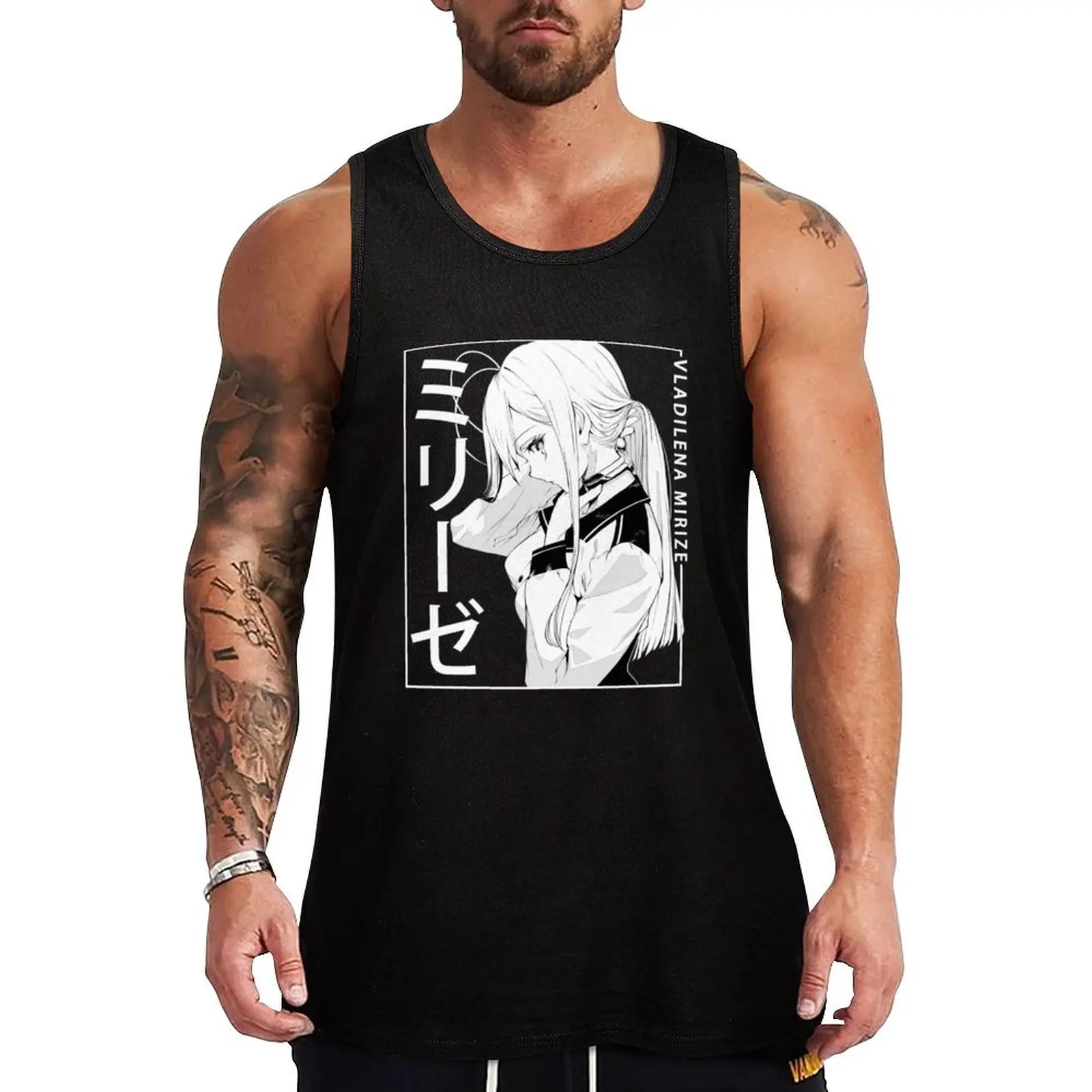 

Lena Vladilena Milize Mirize Eighty Six Anime Tank Top sleeveless shirt man gym Gym t-shirt man gym t-shirts
