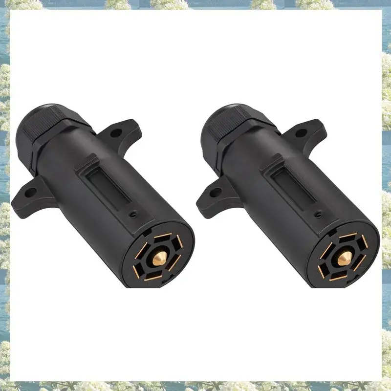 Новая 7-контактная вилка прицепа, водонепроницаемая, круглая 7-контактная вилка прицепа в стиле RV, съемный 7-контактный разъем прицепа, адаптер, штекерный конец
