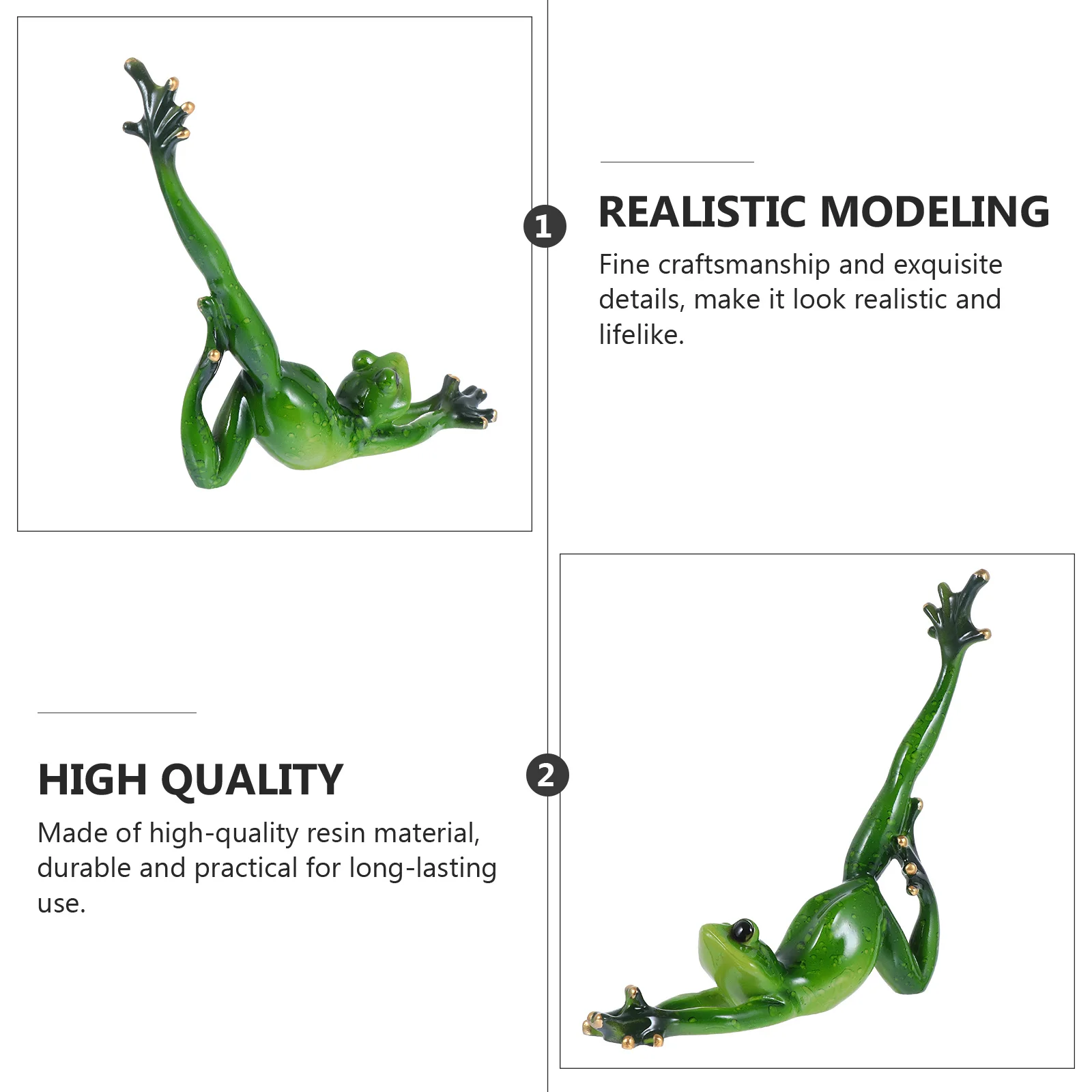 

Frog Shape Resin Ornament Lightweight Desktop Decor For Home Office Garden Indoor Resin Frog Outdoor Craft