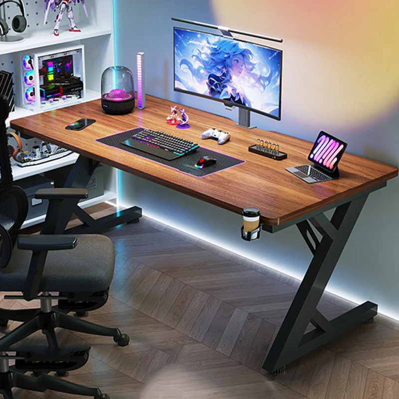 Crafts Ästhetischer Büroschreibtisch, großes Design, weiß, moderner Gaming-Schlafzimmer-Büroschreibtisch, stehend, minimalistisch, Biurko, trendige Möbel