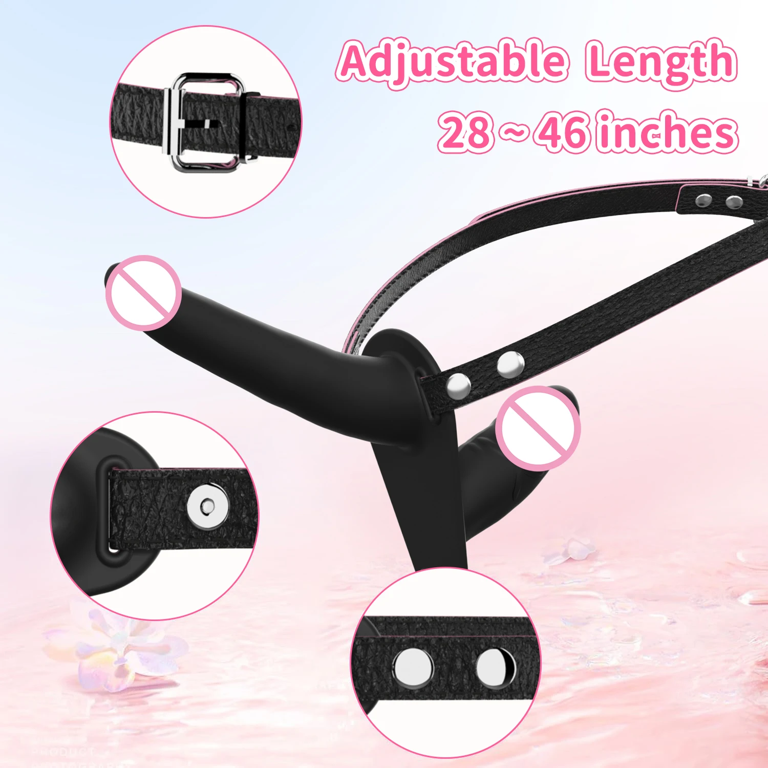 Strap On Double Dildo G-Spot Wearable Panties Anus Vagina Stimulation Massager Women Sex Toys Products For 18+ Lesbian Couple view 2
