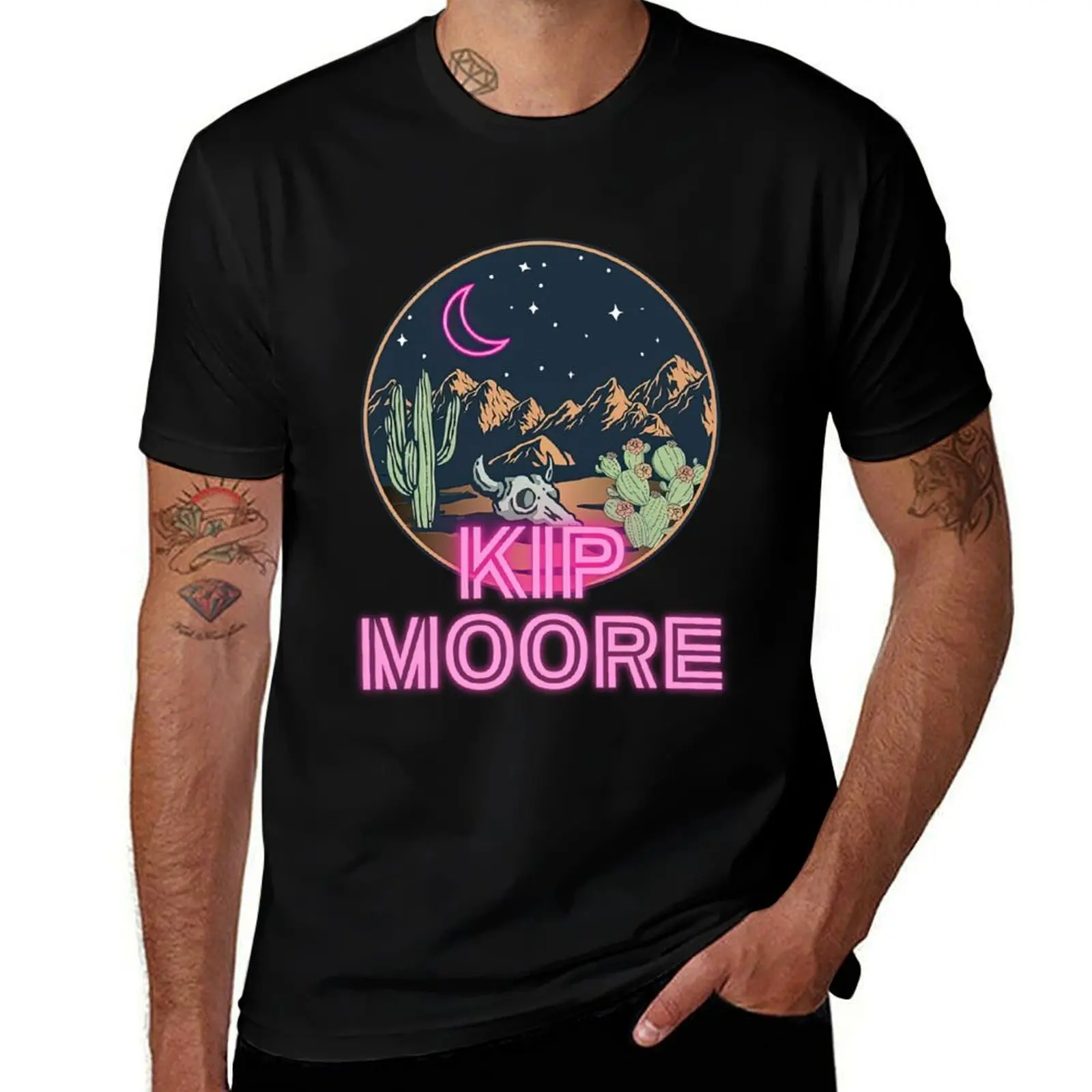 

Kip Moore pink T-Shirt Fashion Pattern Printed Tee Shirt