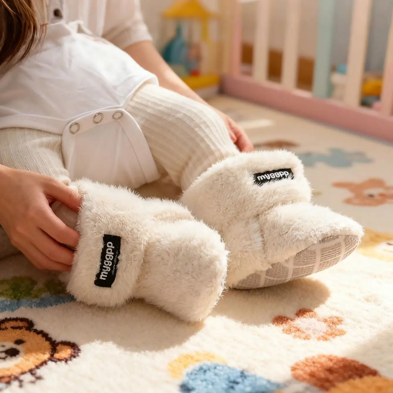 

Мужская и женская детская плюшевая обувь, обувь для новорожденных, зимние теплые детские прогулочные ботинки на мягкой подошве