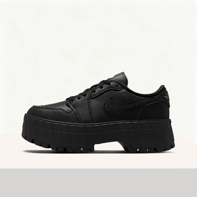 Nike Jordan Air Jordan 1 Brooklyn Versatile, Comfortable, Durable, Everyday Casual Low-Top Sneakers for Women – Black HF3184-001