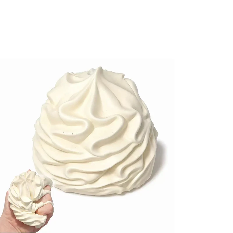 Creme-Roll-Squishy-Spielzeug zur Stresslinderung, kein Rückprall, Quetschspielzeug, formbarer Entspannungsball, Fidget-Spielzeug, Urlaubsgeschenke für Erwachsene – Detail 6