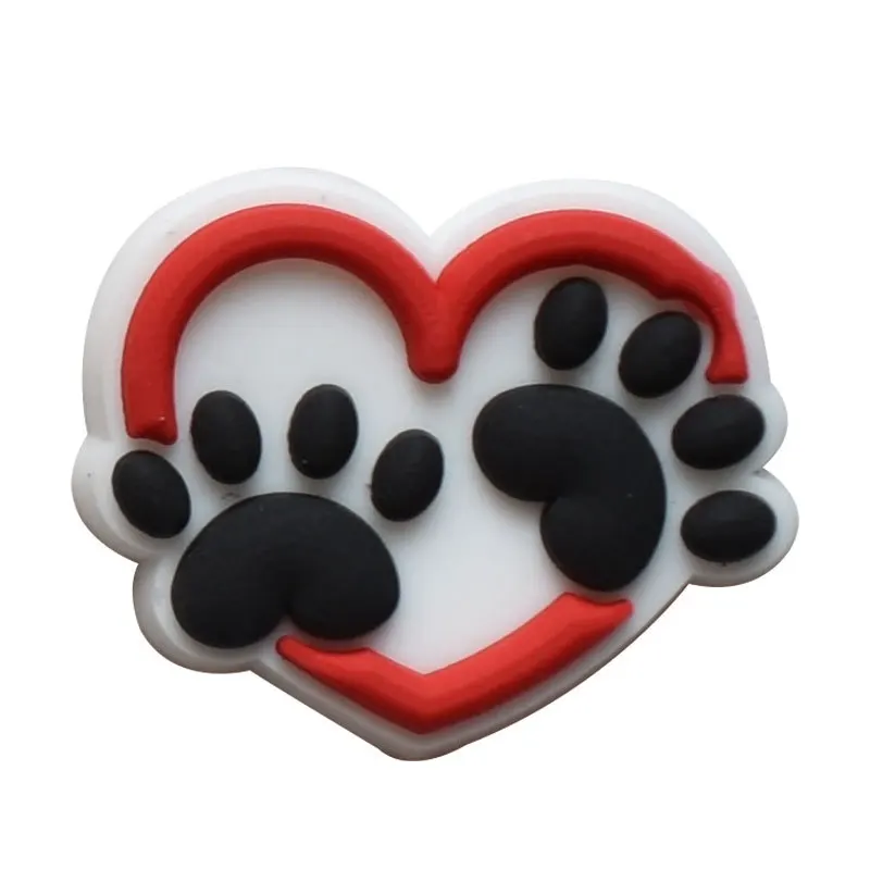 Nuovo arrivo Cute Dog Shoe Charms Pin per Croc accessori zoccoli Bubble Slides sandali PVC Shoe Decorations accessori