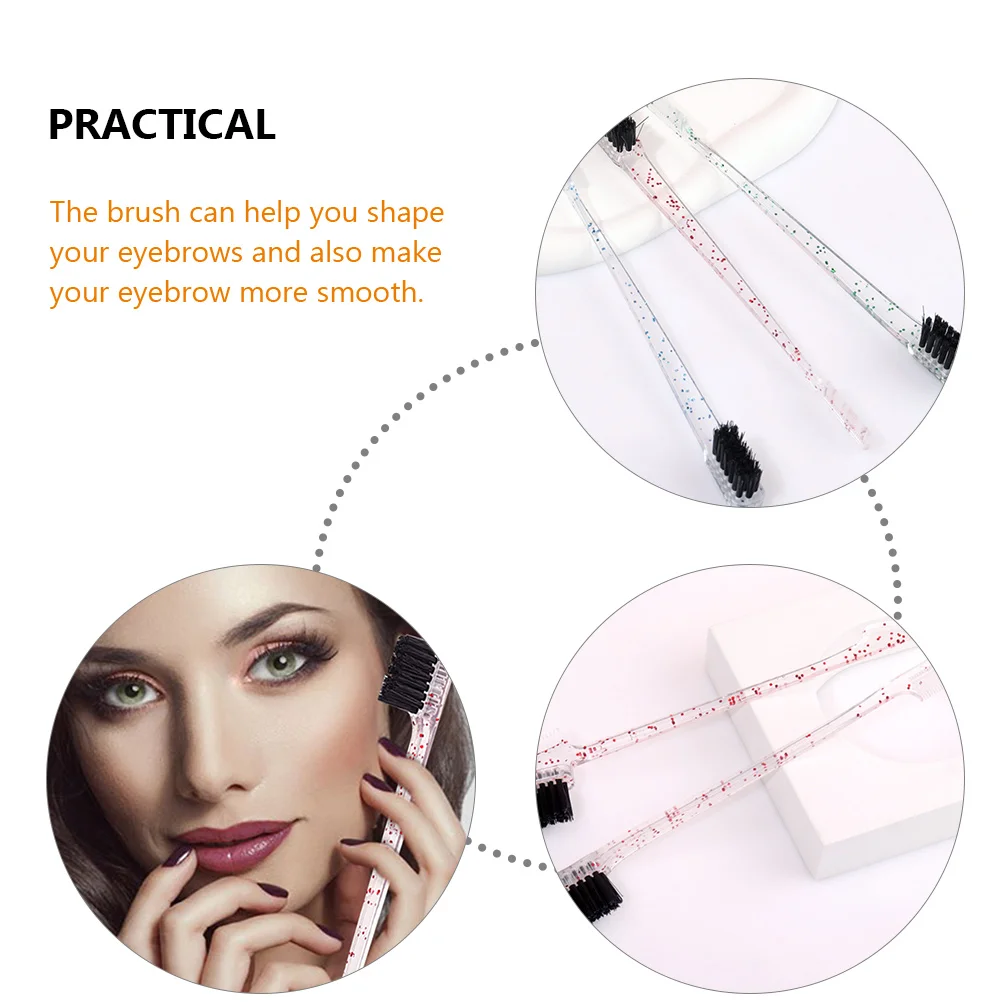 

12pcs Double Ended Eyebrow Brush Comb Premium Resin Long Lasting Makeup Tool Compact Size Portable Women Eyebrows Shaping