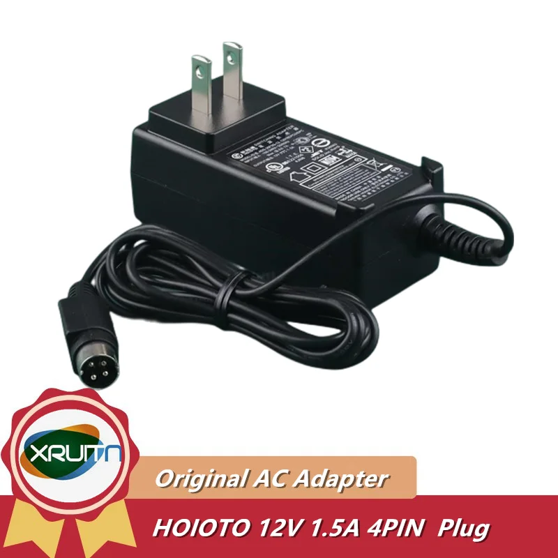 Genuine ADS-25FSG-12 12018GPG AC Switching Adapter for Hoioto 12V 1.5A 18W EC1008 Power Supply 4pin Laptop Adapters  EU/ US Plug