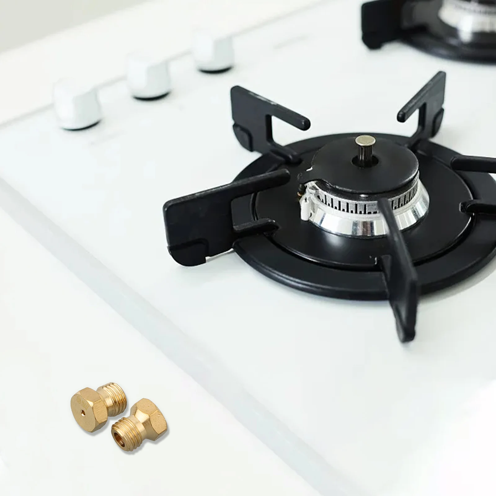 5PCS หัวฉีดแก๊ส Burner Jets หัวฉีดชุด 0.73, 0.97, 0.97, 1.15, 1.35 เหมาะกับ 5-burner Cooktops G20 20mbar G25 ที่ใช้งานได้