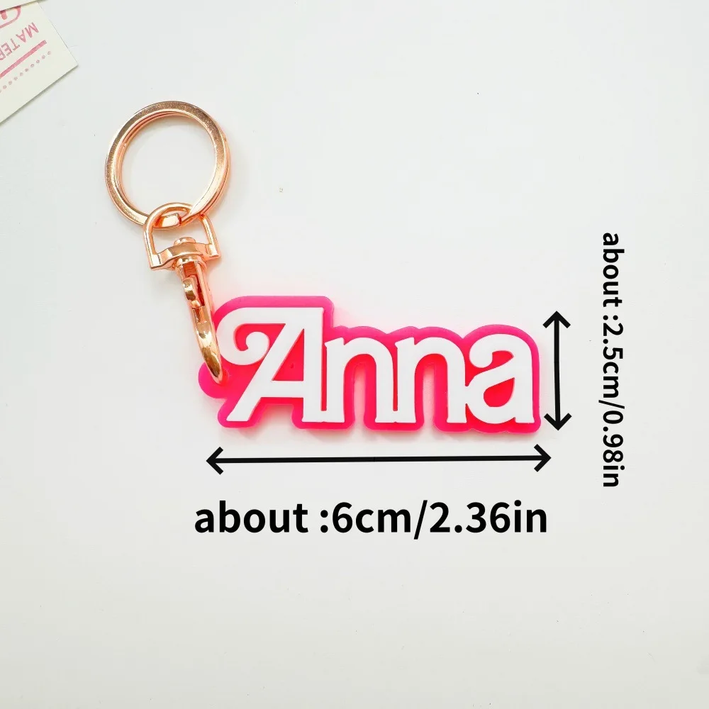 

Двухслойный 3D акриловый брелок с именем на заказ, сделай сам, персонализированная табличка с именем, брелок для ключей, рюкзак, сумка для подгузников, этикетка, брелок llaveros