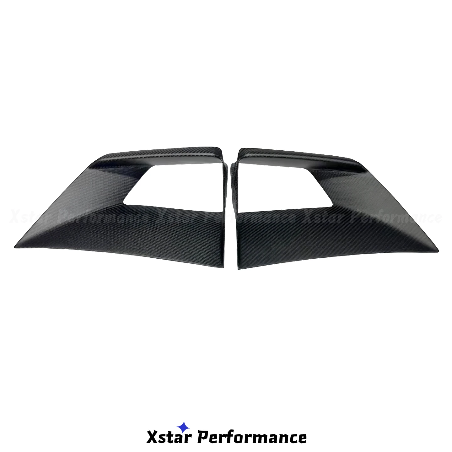 Xstar-rejillas de ventilación para Lamborghini huracán STO, cubierta de fibra de carbono seco, estilo Lamborghini