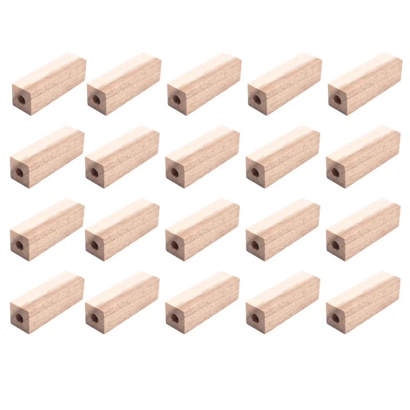 

ABMH-40 Pcs Pre Drilled 7Mm Wood Pen Blanks For Woodturning Pen Turning Kit For Pen Making Supplies DIY Crafts