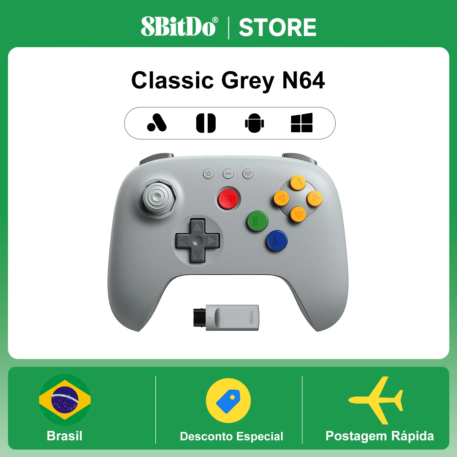 Controle N64 8BitDo - 2.4g