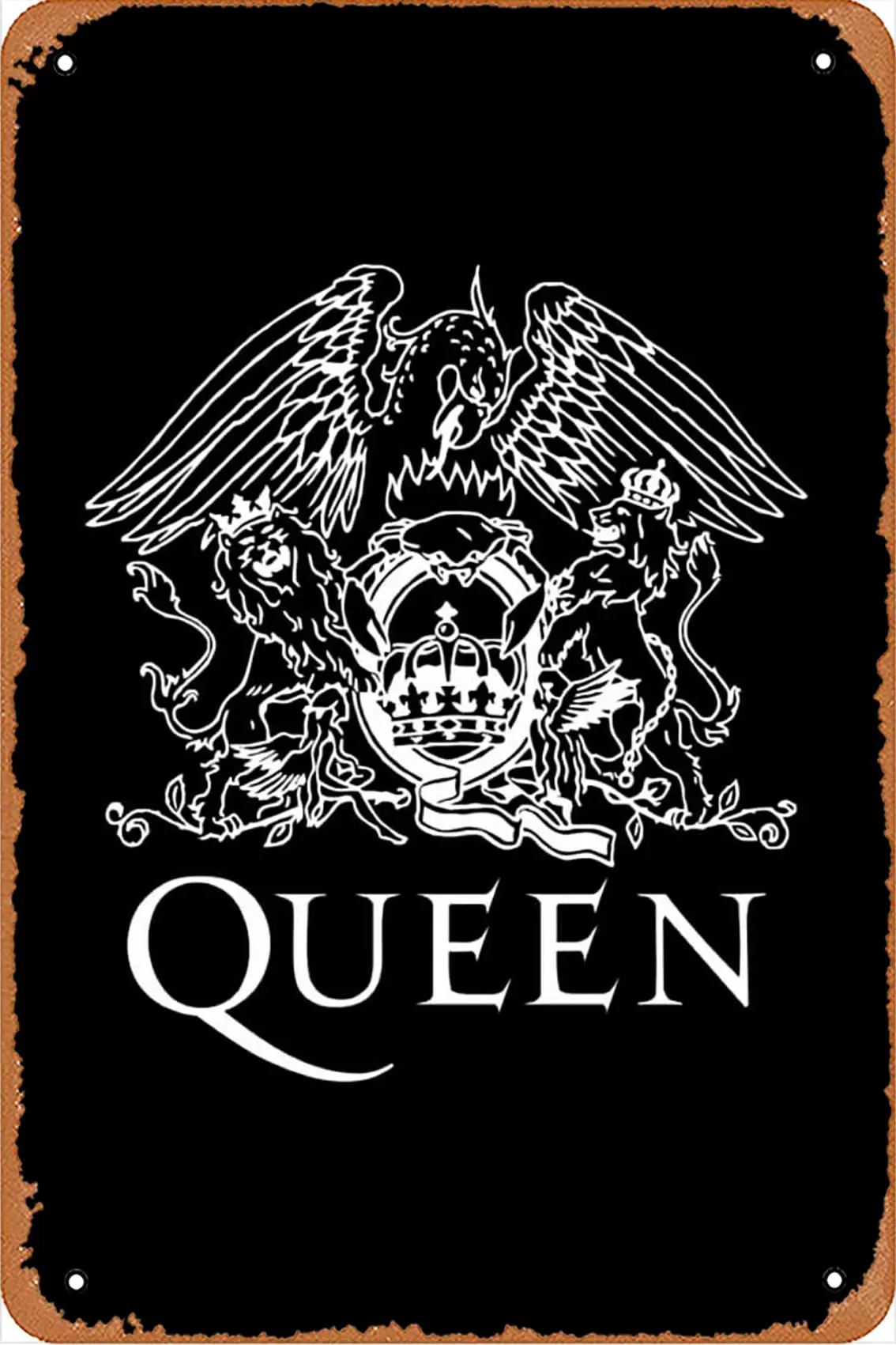 Queen Rock Band Poster (2) Novelty Metal Sign Retro Wall Decor for Home Gate Garden Bars Restaurants Cafes Office Store Pubs