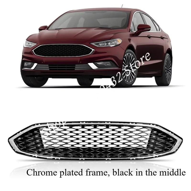 For Ford Mondeo/Fusion 2017 2018 Car Styling Modify Auto Mesh Mask Cover Front Bumper Racing Grille GRills Grill Fit