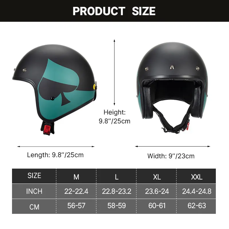 Capacetes De Moto Cafe Racer Vintage Motorcycle Helmet with Color Change Goggle Street Riding Casque Retro Scooter ATV Cruiser