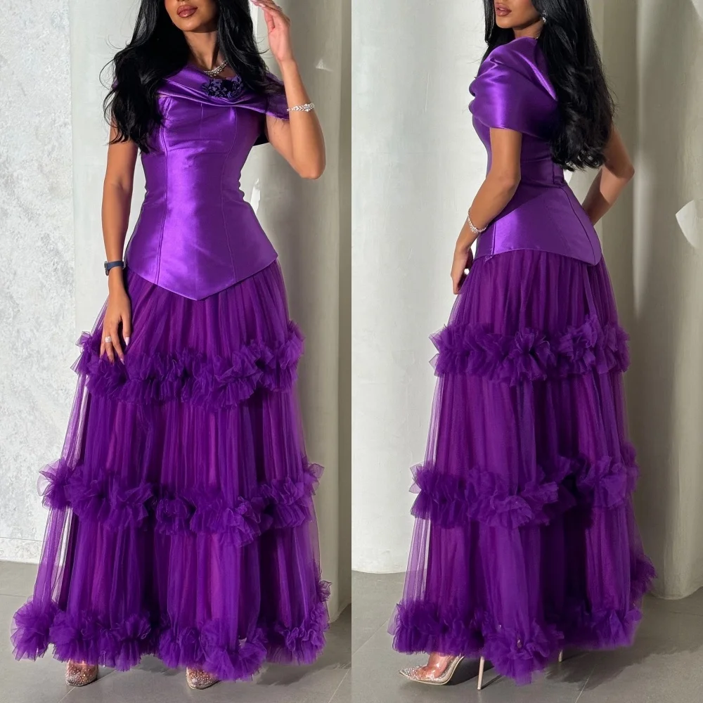 

Customized Chinese Style Pleat Ruched A-line V-neck Midi Dresses Quinceanera Formal High Quality