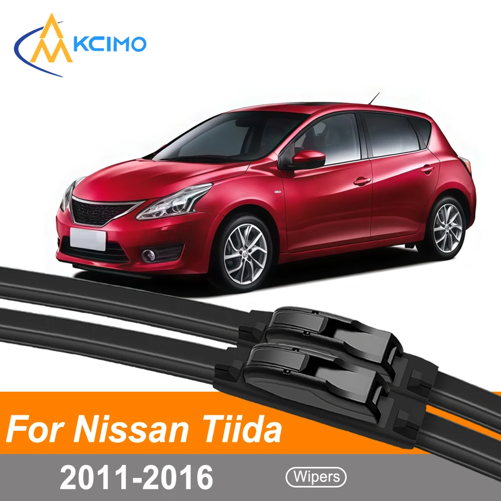 

Front Wiper Blades Set Direct Fit For Nissan Tiida C12 2011-2016 Easy to Install Windshield Wipers Quiet Clear All-Season