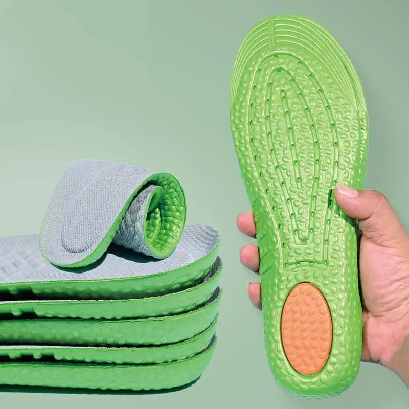 Sports Shock Absorption Insole EVA Insoles Green Breathable Arch Support Orthopedic Shoes Pad For Men Women Feet Care