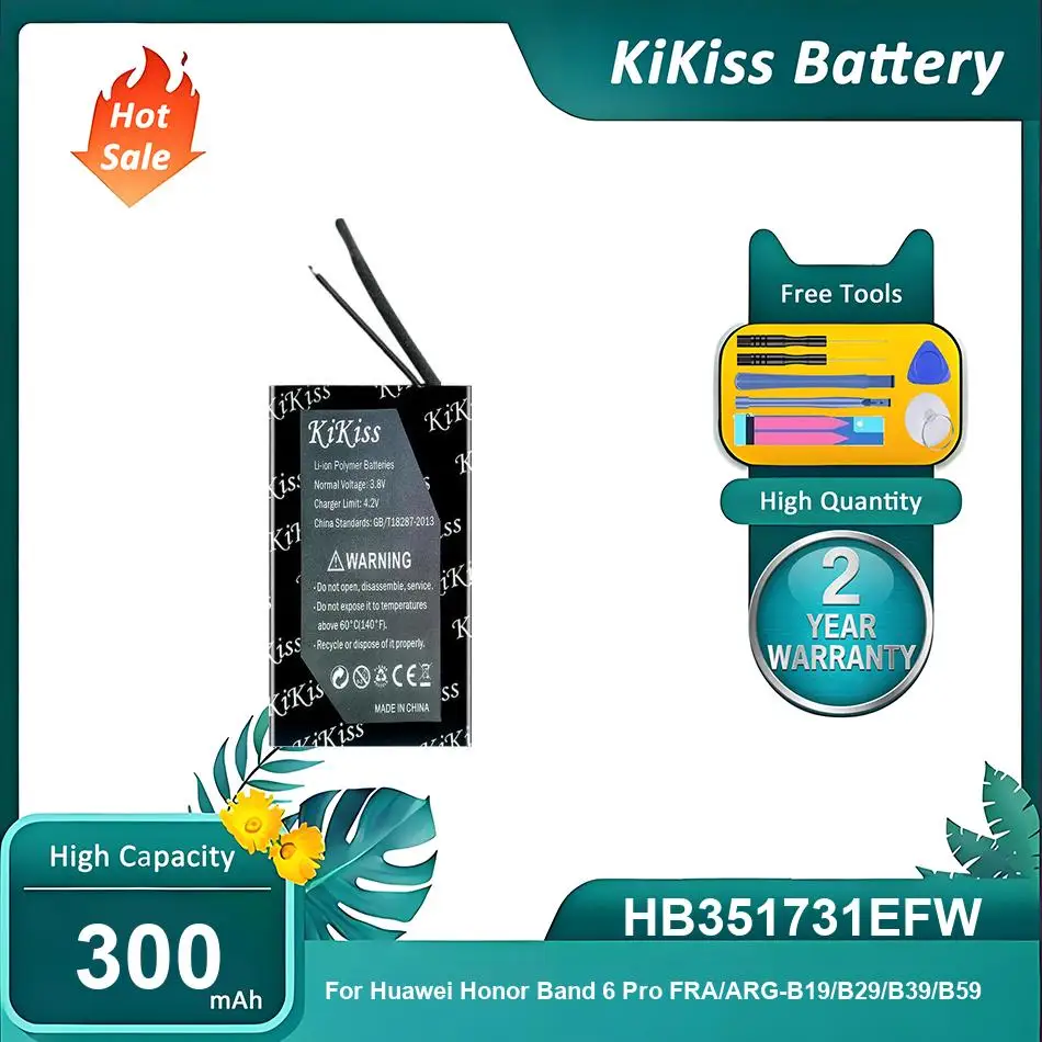 High-Performance Watch Battery For Huawei Honor Band 6 Pro FRA/ARG-B19/B29/B39/B59,HB351731EFW,300mAh