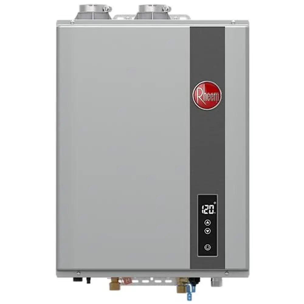 Indoor Natural Gas Tankless Water Heater 9.5 GPM 199,900 BTU Stainless Steel Electric Ignition 120V