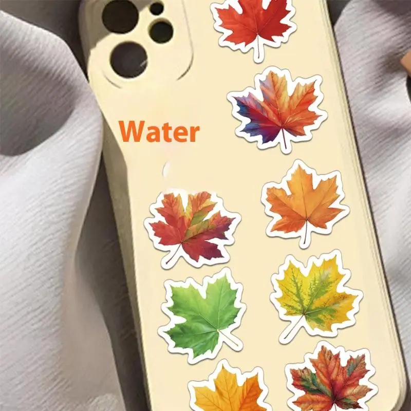 500 pezzi adesivi in rotolo di foglie d'acero paesaggio modello piccolo adesivi per motociclette per bagagli fai da te skateboard tazza d'acqua