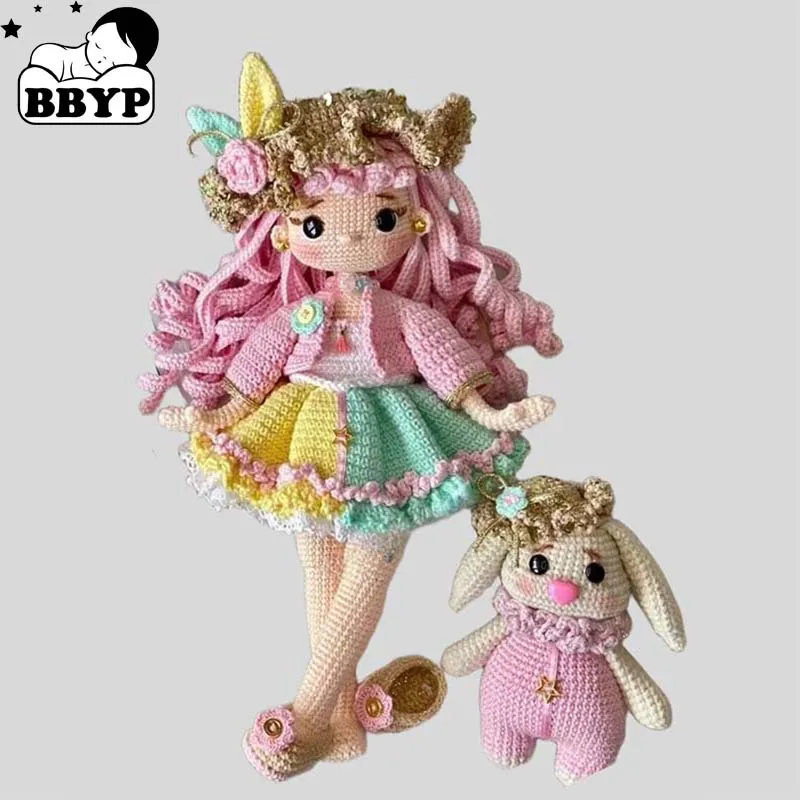 Handmade Knitting Doll Crochet Vivia Dolls Crochet Dolls for Home Accessories Craft Gifts Ornaments Finished Dolls