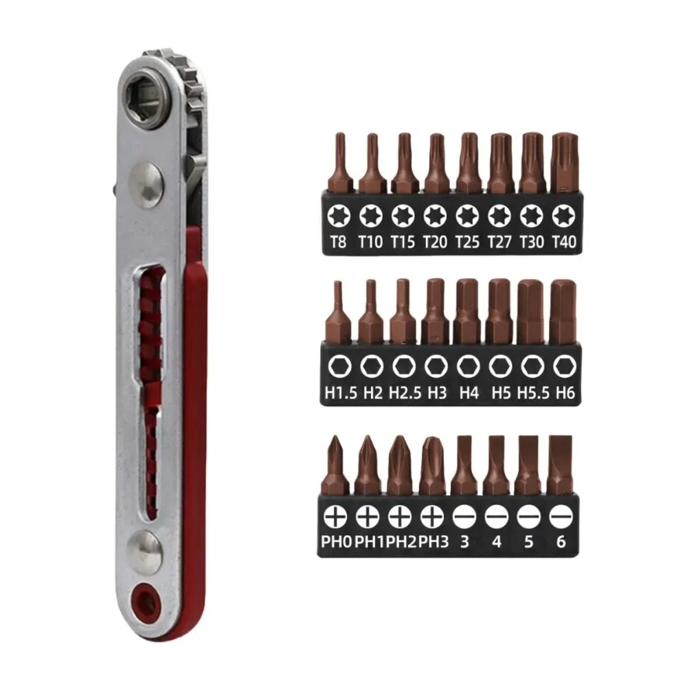 Rechtwinkliger Bidirektionaler Ratschenschraubendreher-Steckschlüsselsatz mit 1/4 Zoll Sechskantgriff, Torx-Schlitz, DIY Multifunktionales Handwerkzeug – Detail 13