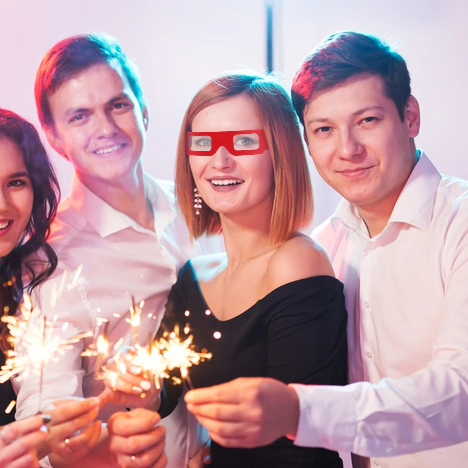 

20 pcs 3D Glasses Foldable Diffraction Effect Concert Festival Party Rainbow Spectacle Holiday Light Visual Distortion