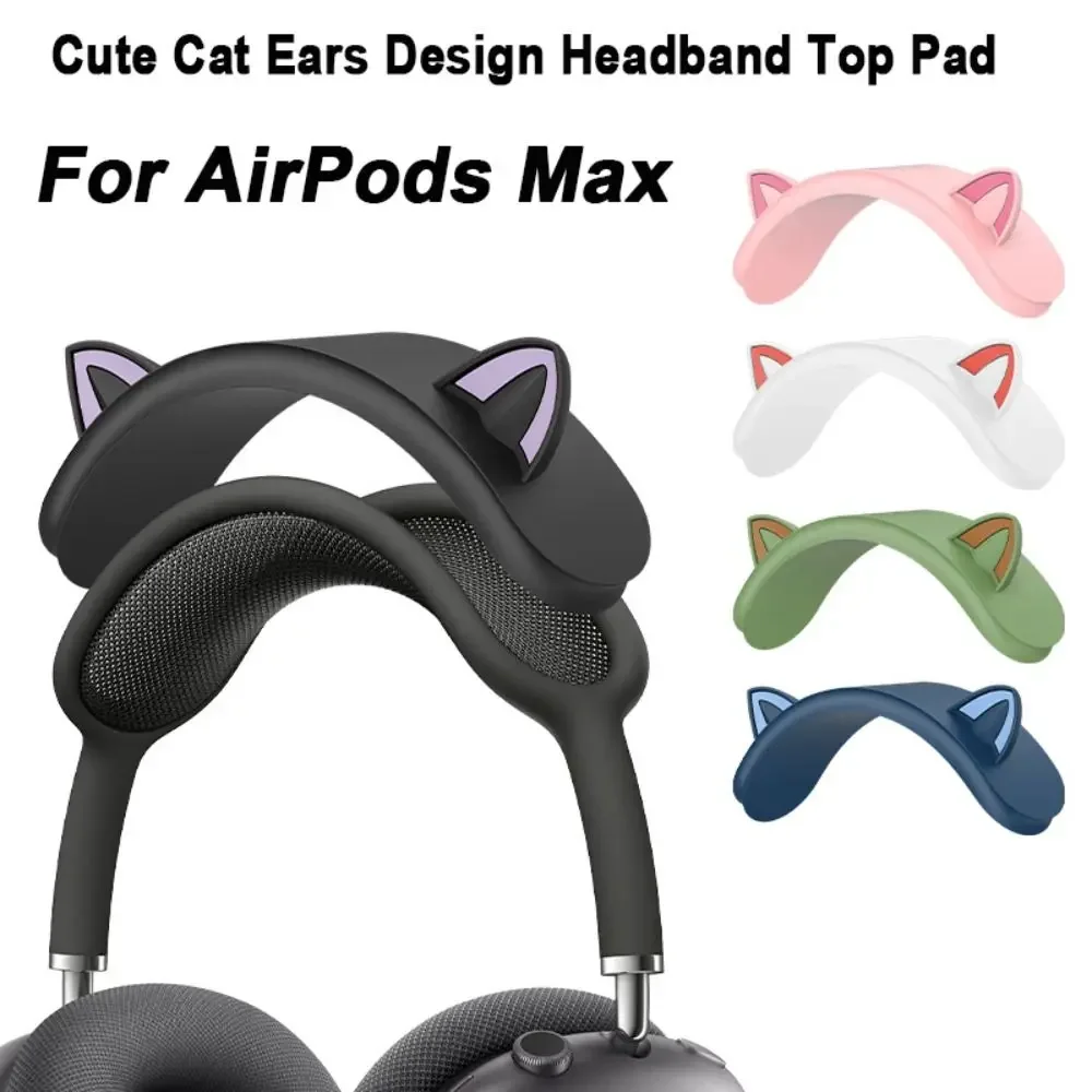 

Silicone Headband Cover Decorative lovely Cat Ears Design Headband Protector Suitable for AirPods Max Headphone Accessories