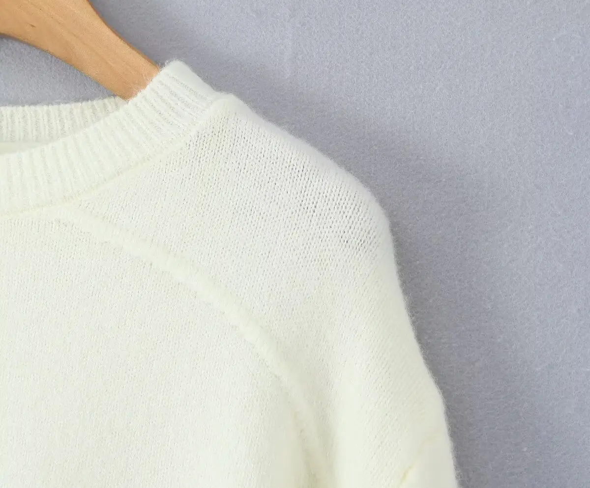 Pull court irrégulier de style paresseux, petit nouveau produit, niche ample, doux et gluant, nouveau haut