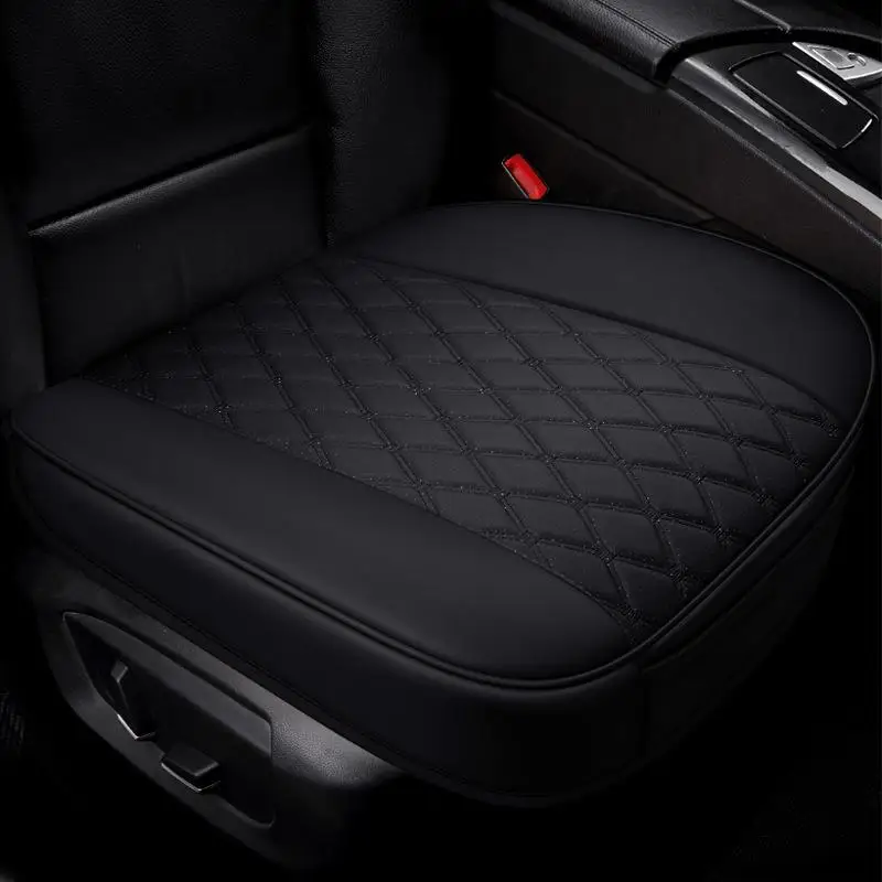 PU Leather Car Seat Front And Rear Cushion Non Slide Auto Accessories Universal Seat Protector Mat Pad Four Season Seat Cover